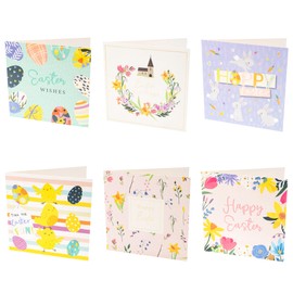 Easter Cards Bumper Pack of 24 Mixed Cute Traditional Religious 6 Mixed Designs