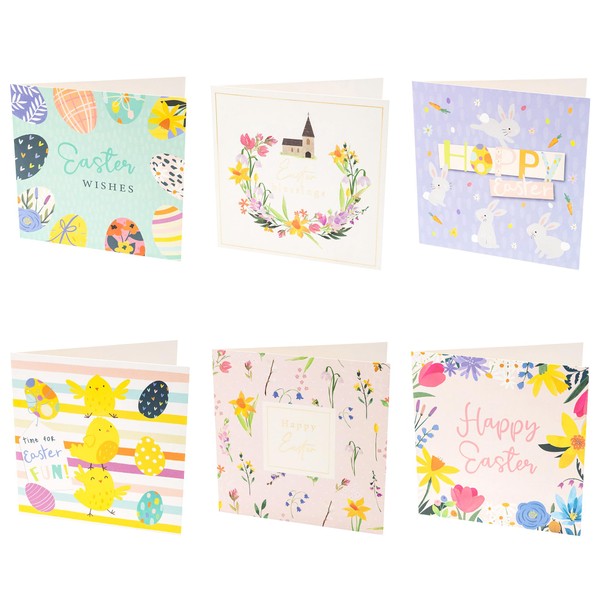 Easter Cards Bumper Pack of 24 Mixed Cute Traditional Religious