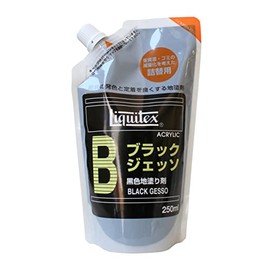 LIQUITEX Acrylic Paint Refill Pack, Black, Gesso, 8.5 fl oz (250 ml)