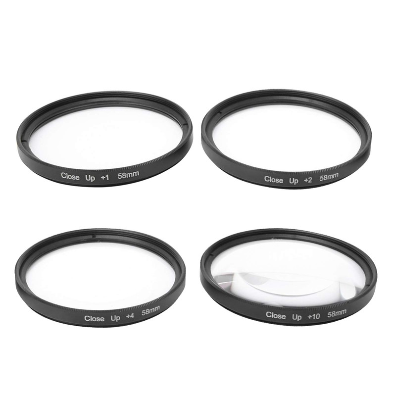VEGBY1 Macro Filter Close-Up Close-Up Lens Kit 58mm Optical Glass