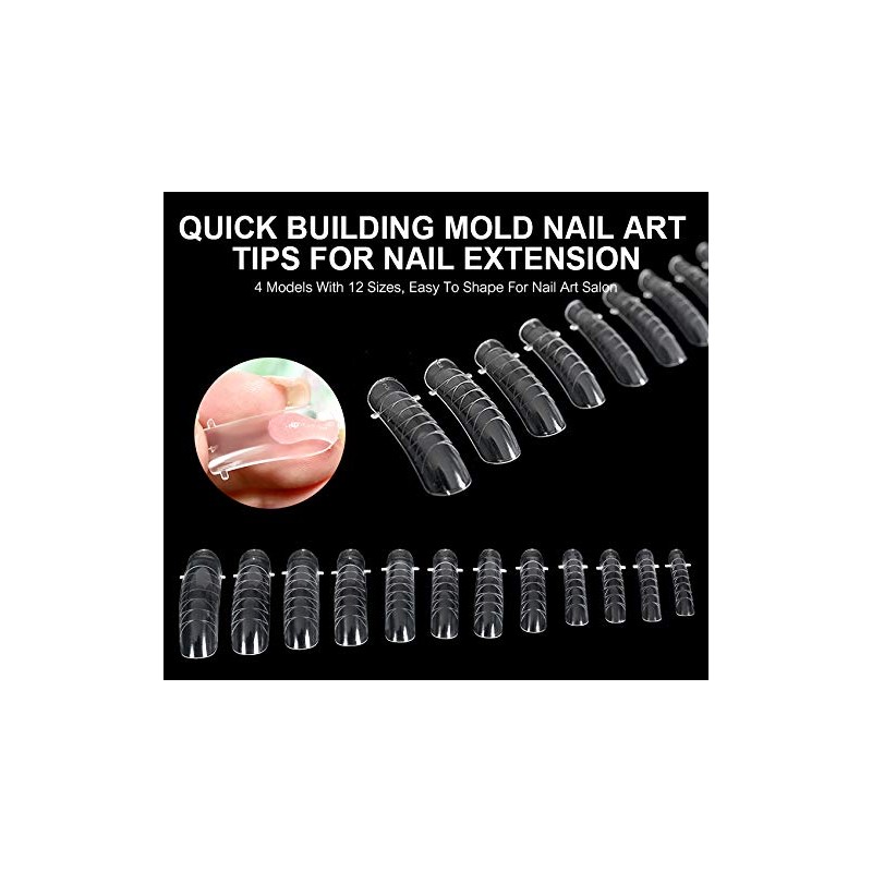 KADS Nail Tips 12 Sizes/10PCS Dual Nail Foam UV Gel