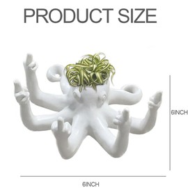 RUIYUE Octopus Planter, Octopus Air Plant Holder, Octopus Macetas Decorativas, Small Plant Holder, Air Plant Holder, Plant Pots or Flower Pots for Indoor Plants