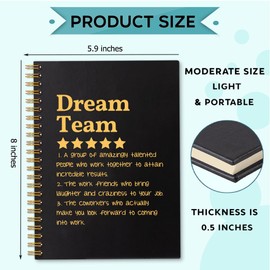 Sixrip Dream Team Definition 160 Blank Pages Spiral Notebook, New Job Promotion Gifts for Team Office Worker Colleague Friend Work Bestie, Team Member Gifts, Employee Staff Appreciation Gifts B
