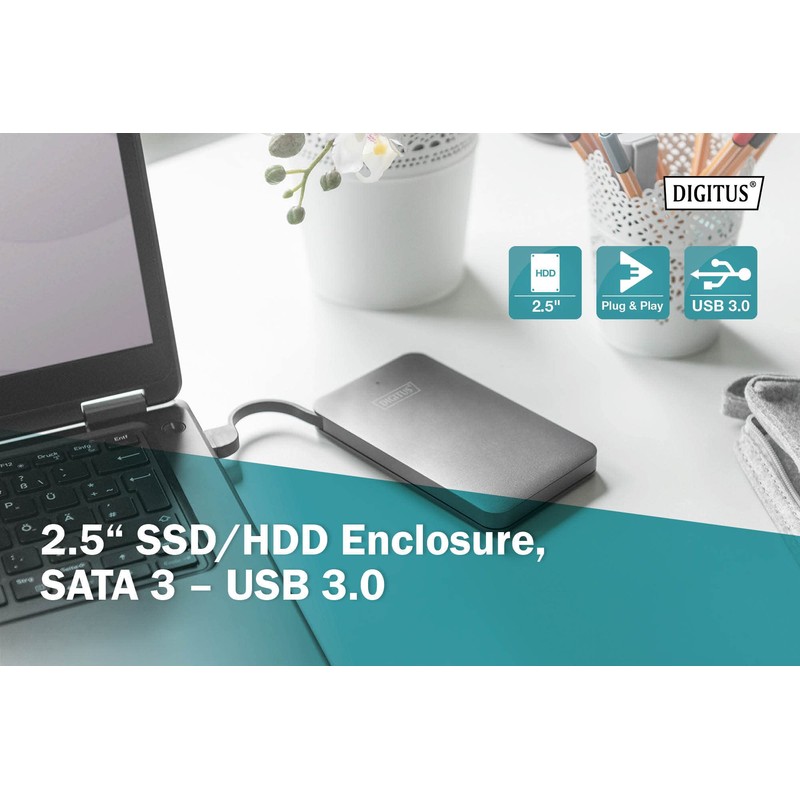 'Digitus External 2.5 SSD/HDD Enclosure To 9.5 & 7.5 mm