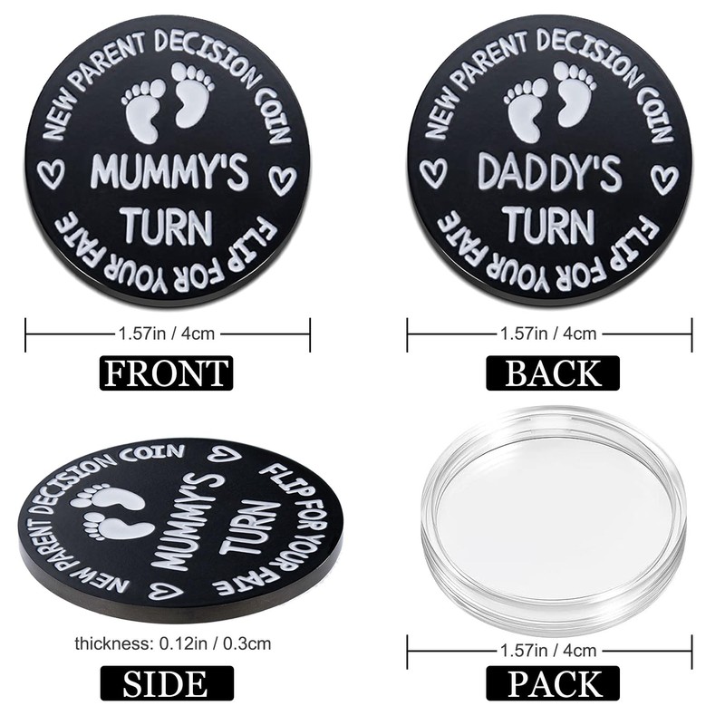 New Dad Mom Gifts Funny Decision Making Coin, New Baby