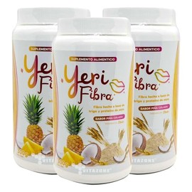 Yeri fibra 3 Botes de 300 grs cada uno sabor Piña Colada