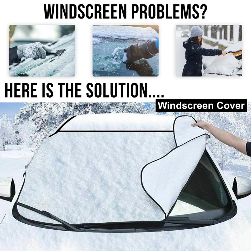 Car Windscreen Cover GENERISE Reversible All Seasons Car Screen Cover