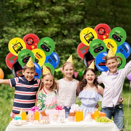 Gaming Balloons - 45 Pcs Gamer Balloons, 12 Inch Video Game Latex Balloons, Game Night Decorations for Teen Boy Birthday Party, Video Game Party Decorations, Gamer Balloons for Boy’s Birthday