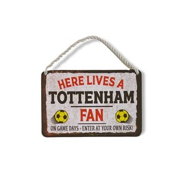 Metal Tin Sign - Tottenham Football Soccer Sports - Wall Plaque Retro Vintage 18X12 Cm Decorative Sign - For Bar Pub Dining Room Kitchen Bedroom Office Garage - Funny Stylish Gift