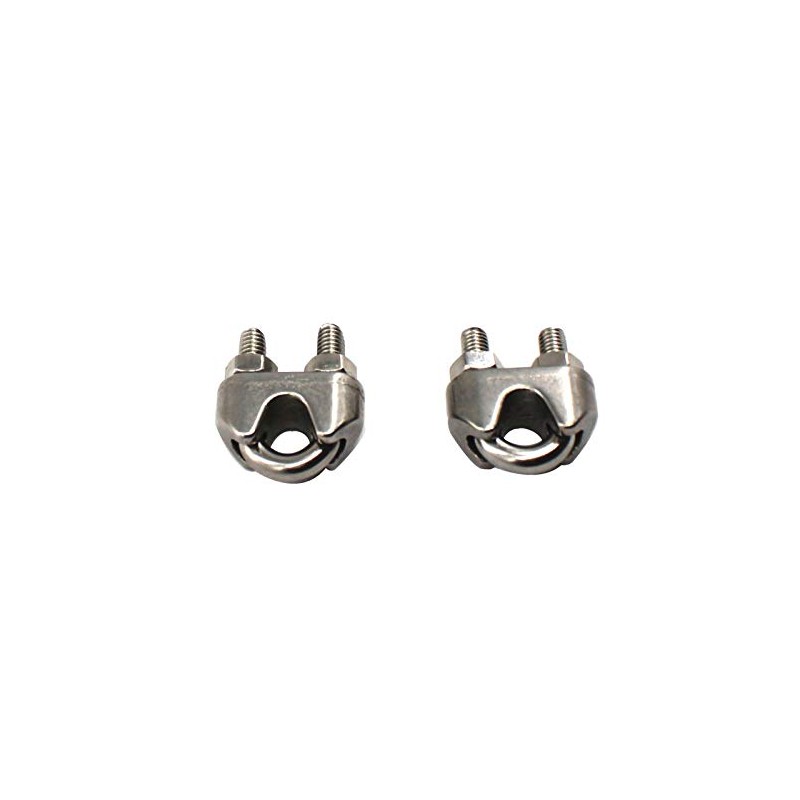 M16 Pack of 2 Stainless Steel Cable Clamp Wire Rope