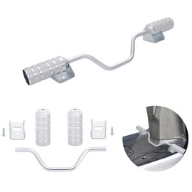 Aluminum Step Bar Scooter Zoomer X Address V100 V125 DIO JOG Gyro Canopy Axis Today ZZ Foot Step Foot Peg Universal Outside Product (Silver)