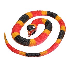 Wild Republic Coral Snake, Rubber Snake Toy, Gifts for Kids, Educational Toys, 26 inches