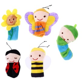 EYVRPAU 5 Finger Puppets Baby Party Bag Children's Birthday Finger Plush Toy Set Boys and Girls Gifts for Christmas Easter and Children's Party