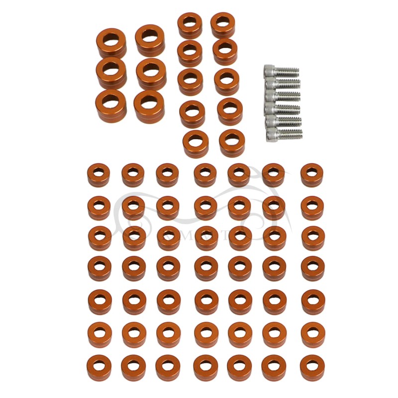 Unbranded Orange Engine Bolt Topper Caps Cover For Harley Touring