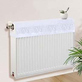 Spun Linen Radiator Dust Cover Washable Breathable Radiator Cover Decorative Cover Top Dust Cover for Home Radiator (80cm)