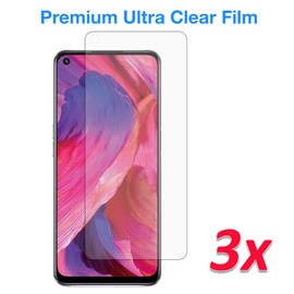 MEZON [3 Pack] Ultra Clear Screen Protector Film for OPPO A54 5G – Case Friendly, Shock Absorption (OPPO A54 5G, Clear)