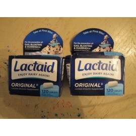 2x Lactaid Original 120 caps each  (240 cap Total) #J48