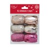 Eurowrap Ribbon Cops, Pack of 6 - Silver, Gold, Red