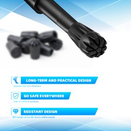 6 Pack Hiking Walking Sticks Rubber Tips, Replacement Tips Protectors for Trekking Poles, Fits Most Standard Hiking, Trekking, Walking Poles (Shoe Shape Tips)