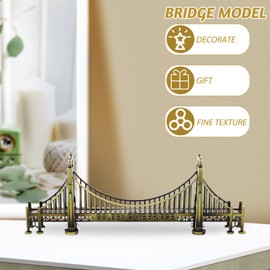 Beavorty Golden Gate Bridge Model 3D Metal Architecture Ornament World Landmark Building Tourist Souvenir Gifts for Bookshelf Desktop Decoration