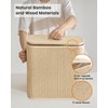 WAOHANAZ Bamboo Toilet Paper Storage Basket with Lid & Handle
