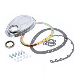 RPC R7122 SBC 2-Piece Stock Style Steel Timing Chain Cover – Chrome