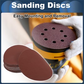 INFINAUTO Sanding Discs, 7" 1000 Grit Automotive Repair Round Hook and Loop Sandpaper Aluminum Oxide, Paper Base Red, 50 Pcs