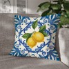 Fahrendom Blue Lemon Italy Tile Pattern Decorative Throw Pillow Covers