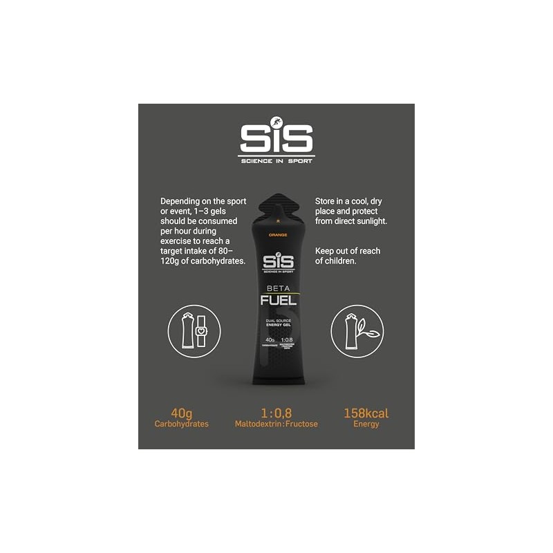 Sis Science Sport Beta Fuel Gel Sabor Naranja Carbohidratos Doble