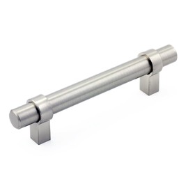 Richelieu Hardware BP501696195 - Contemporary Metal Pull - 3 3/4 in (96 mm) - Brushed Nickel Finish