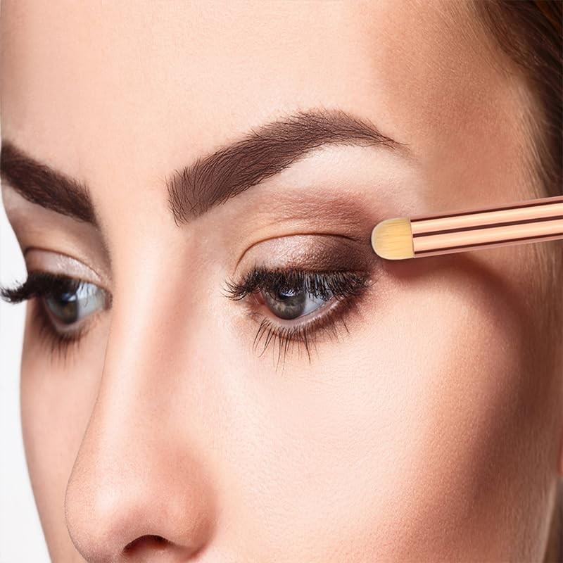 UorPoto Eye Makeup Brush Set Round 6Pcs Professional Concealer Eyeshadow