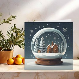 Christmas Card - Snowglobe - Festive Xmas Cards 145 x 145mm