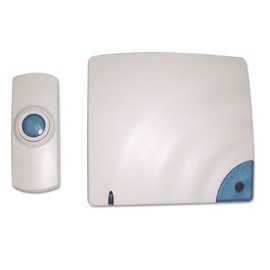 Tatco 57910 Wireless Doorbell, Battery Operated, 1-3/8w X 3/4d X 3-1/2h, Bone
