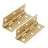 Infinity Decor 3 Inch (75mm) Satin Brass Butt Hinges Pair