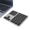 Wireless Number Pad 35 Keys Aluminum Alloy Ultrathin Rechargeable Ergonomic