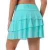 beroy Women's Swim Skirts Skorts Mesh Layered Ruffle Tummy Control