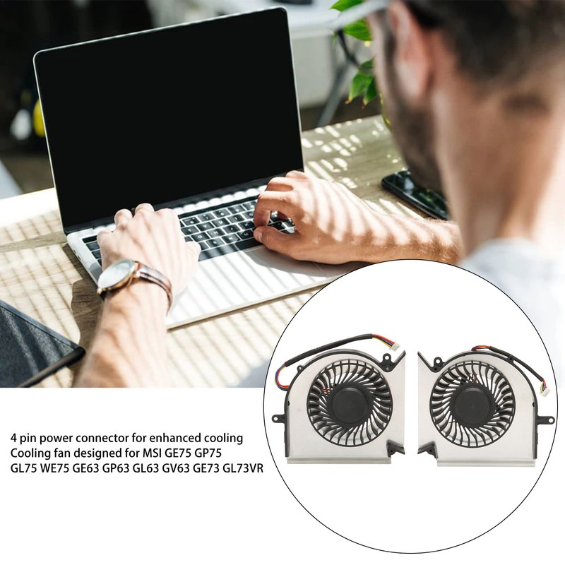 CPU GPU Cooling Fan Replacement for MSI GE75 GP75 GL75