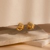 XIXINI Chunky Gold Earrings for Women, 14k Gold Plated Statement