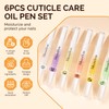 MelodySusie 6Pcs Cuticle Oil Pen Set,Nail Moisturizing Cuticle Oil Enriched