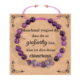 YELUWA Gifts for Women, Bracelet Natural Stones Woman Idea Original Gift Teenager Girls Gifts Christmas Wife Birthday Gift for Women Daughter Mother Sister Girlfriend, Stainless Steel, Bead