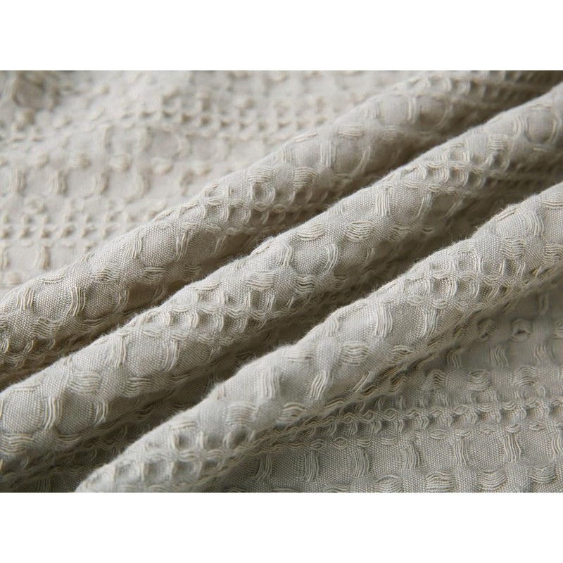Coastline 100% Cotton Waffle Weave Blanket Throw with Fringe,Pre-Washed Soft
