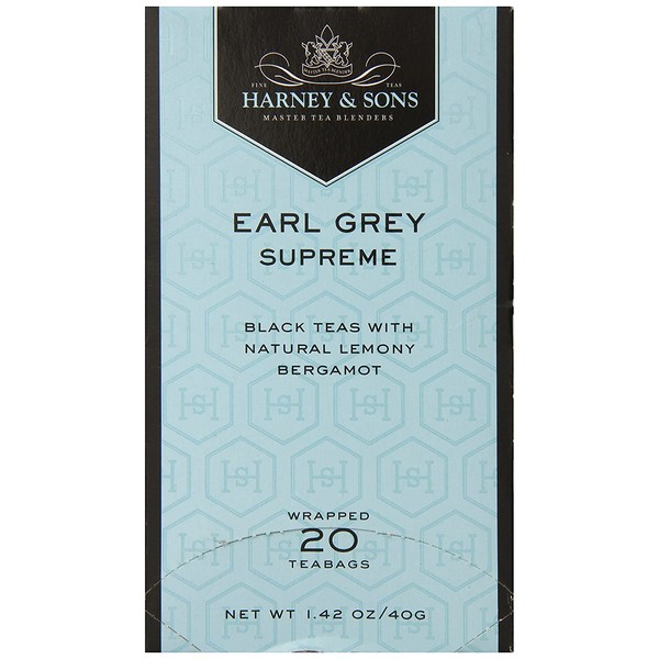 Harney & Sons Black Tea Bags , Earl Grey Supreme, 20 Count