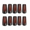 MERVF Long Square Press on Nails Red Aura Fake Nail