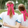 DEEKA 12 PCS Collegiate Style Cheer Bows Long Tail Skinny