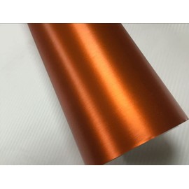 NewL 30 cm x 300 cm Orange Brushed Stainless Steel Metallic Vinyl Film Matt Chrome Car Wrapping Film Sticker Film Film Sticker Sheet for Motor Laptop Furniture