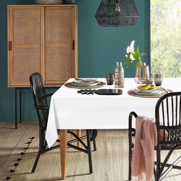 XWZO Table Cloth Rectangular Solid Table Cover Water Resistant Table