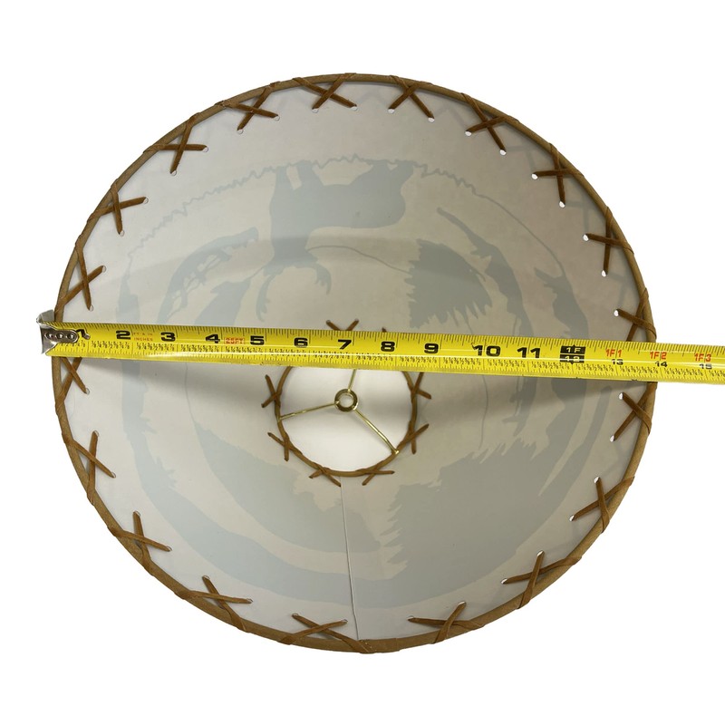 Rustic Oiled Kraft Laced Deer Lamp Shade - 14"