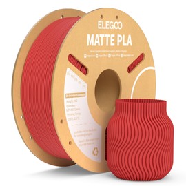 ELEGOO Matte PLA Filament Ruby Red 1KG, 1.75mm 3D Printer Filament Dimensional Accuracy +/- 0.02mm, 1kg Carboard Spool (2.2lbs) for Most FDM 3D Printers