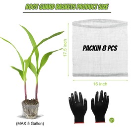 Froidesente 8 Pcs Root Guard Gopher Proof Stainless Wire Steel Baskets, 5 Gallon Gophers Moles Voles Mesh Baskets Protect Plant Roots Tubers Trees Flowers Crops（8 Pcs 5 Gallon）
