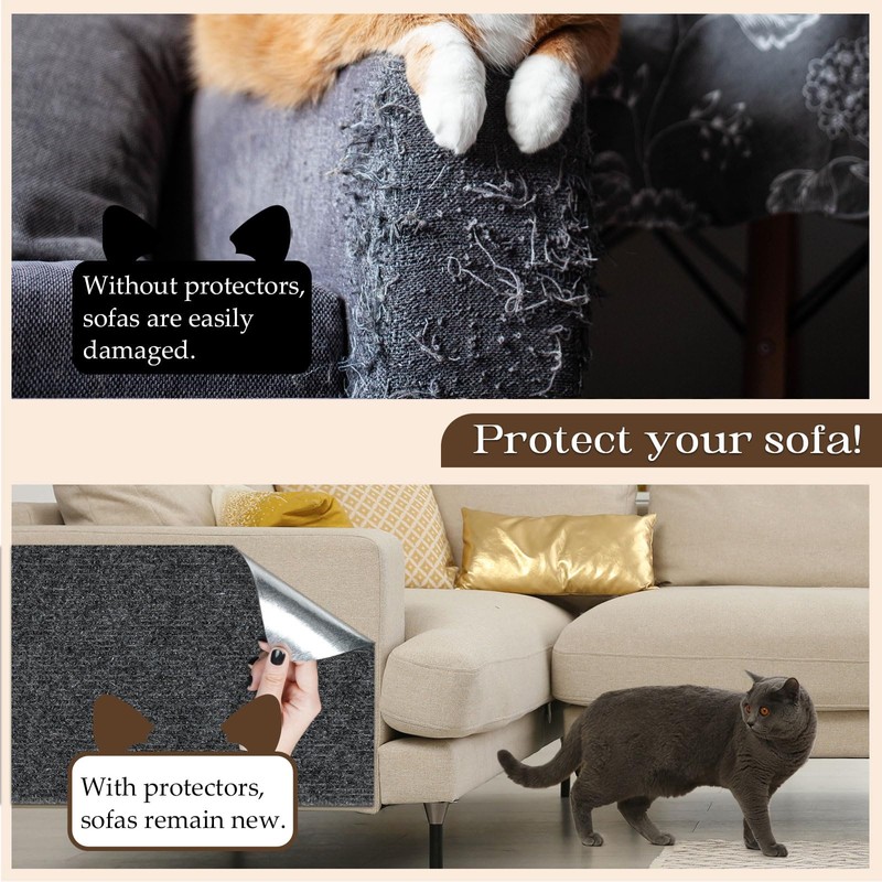 Cat Scratching Mat, 157.5"x15.7" Cat Carpet Self-Adhesive Carpet Mat Trimmable